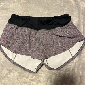Women's Heathered Black and Gray Lululemon Shorts